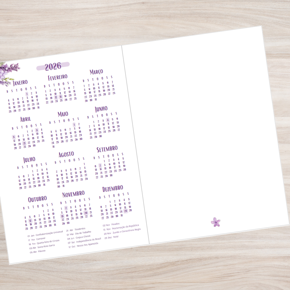 AGENDA 1DPP BUQUÊ LÍLAS 2026